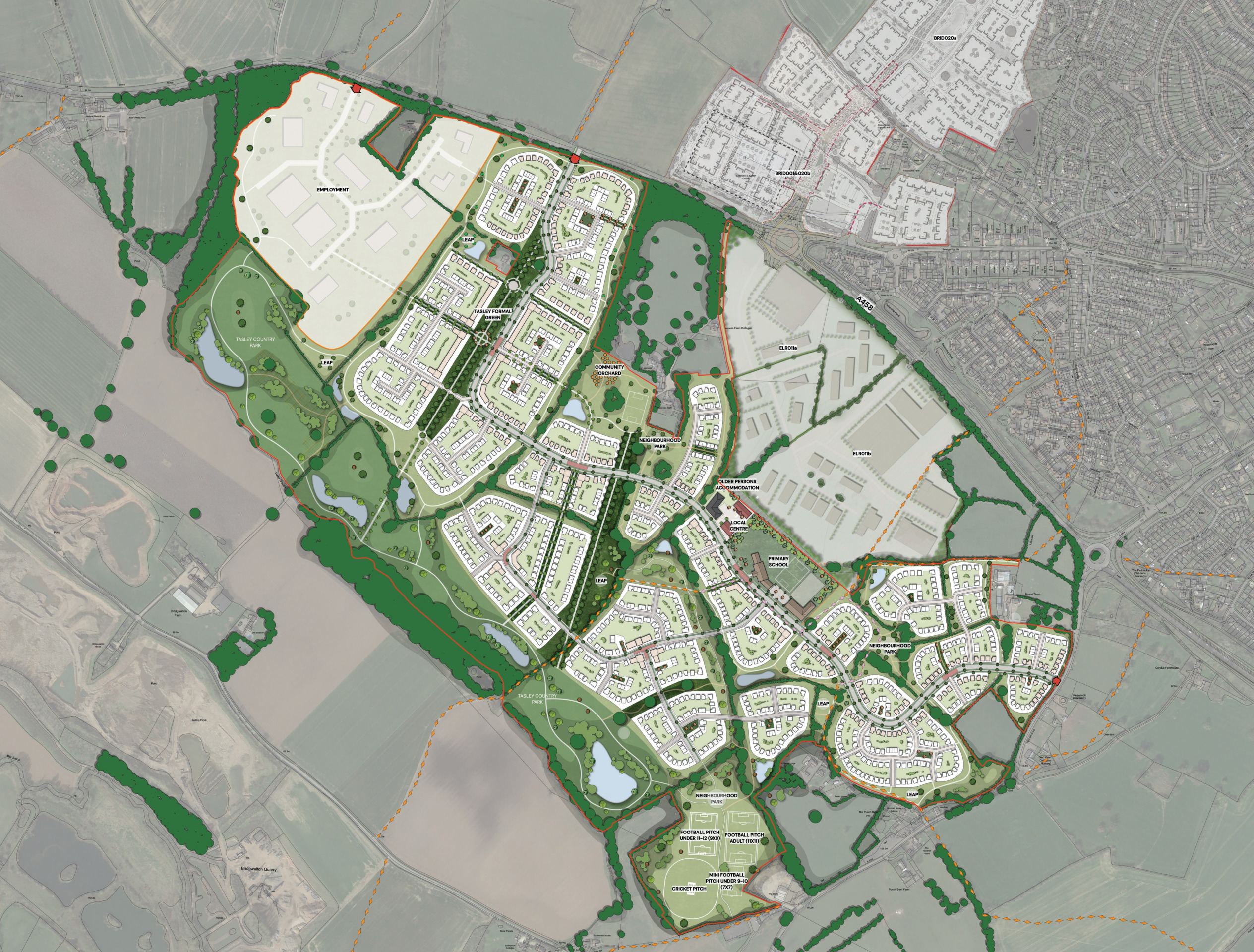 Tasley Garden Village site location plan